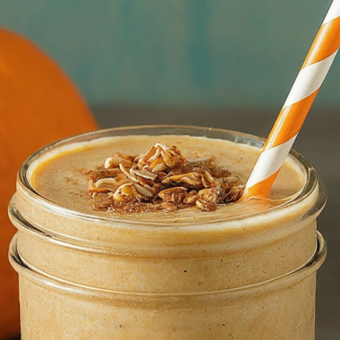 Healthy Pumpkin Smoothie Recipe with Oikos Triple Zero