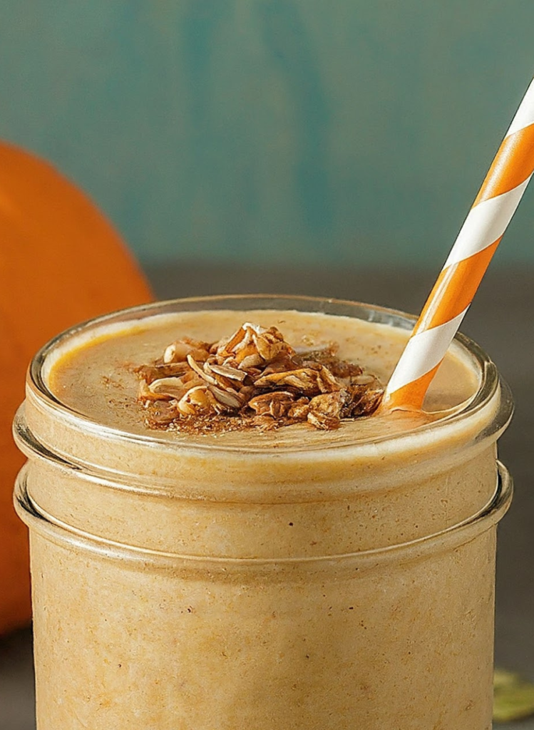 Healthy Pumpkin Smoothie Recipe with Oikos Triple Zero