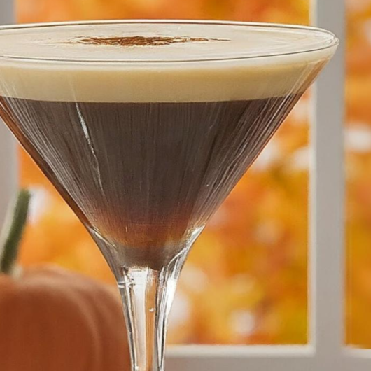 Pumpkin Spice Espresso Martini recipe card photo