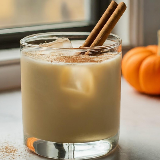 Pumpkin Spice White Russian Recipe Card Photo